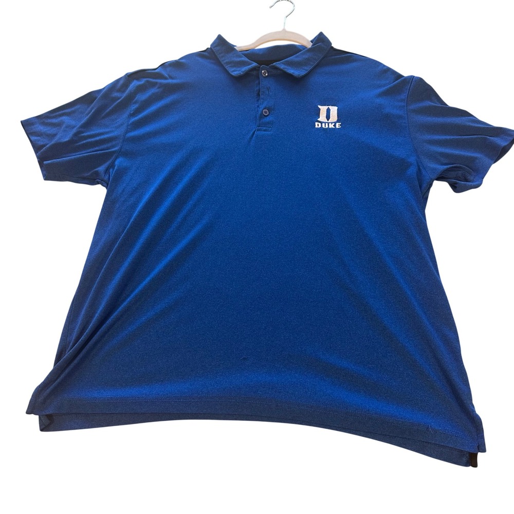 Duke Blue Devils Polo‎ Shirt Mens XL Blue Short Sleeve Performance Golf Top